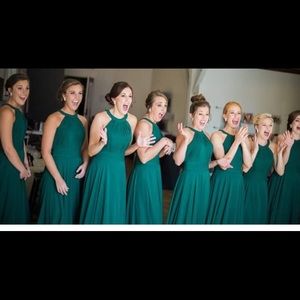 Hunter Green Allure Bridal Bridesmaid sz 4 ( Sz2)
